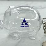 Alcorn Brave Banks Clear Piggy Bank Keychain Keyring Photo 6