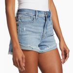 Good American  Good Curve Distressed Denim Shorts size 29 Photo 10