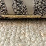 Brahmin Women’s Leather Cream Black Snake Skin Satchel Designer Handbag Photo 5