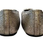 Hogan Silver Leather Wrap Metal Disc Ballet Flats Photo 7