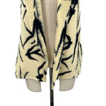 Rory Beca Cream & Black Bird Print Sweater Knit Vest Size Small Photo 2