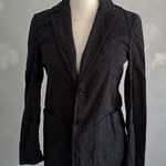 See By Chloe Black Eyelet Long Sleeve Blazer Jacket Size US 4 Photo 0