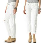 Paige  JIMMY JIMMY SKINNY White Distressed Jeans Photo 4