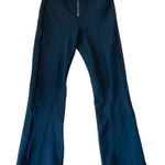 Paige  black exposed zipper fly flare stretch pants size 26 Photo 0