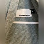 Pink Martini  Green Open Front Cardigan Cashmere Blend Pockets Size M Photo 3
