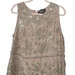 Mac Duggal NWT $457 Column Midi Dress 10741 in Vintage Lilac Beaded Formal Sz 14 Photo 3