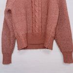 1. State  Women's Red Chunky Knit Long Sleeve Pullover Turtleneck Sweater Photo 4