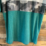 Sunshine & Rodeos Turquoise‎ Camo Stripe Top Size Small Photo 5