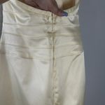 Adrianna Papell Boutique Womens 10 Semi Formal Dress Halter Neck Butter Yellow Photo 7