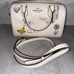 Coach NWT Rowan Satchel Bag With Sketch Print CAK19 Gold/chalk multi Photo 2