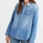 Madewell Denim Oversized Western Shirt in Aberdale Wash Size XXL NEW Photo 0