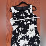 Laura Ashley Women's  white/black floral sleeveless linen dress Photo 4