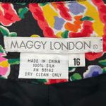 Maggy London  Silk Paisley Floral Quilted Embroidered Tassel Jacket Blazer Sz 16 Photo 4