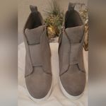 Ccocci Womens Zoey Sneaker Shoes Gray High Top Side Zipper Wedge Heels 7.5 Photo 2