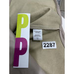 Womans Ensemble Faux Leather Pleather Shacket Beige Snap Front Small Tan Photo 3