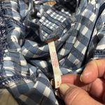 Free People Lucinda Blue Indigo Gingham Midi Dress Size M Photo 5