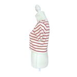Callahan Lucy Red & White Stripe Turtleneck Short Sleeve Cropped Sweater Size XS Red Photo 2