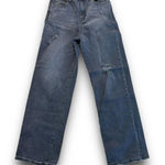 SO 1071  Super high rise wide leg jeans 7 (27x30) Black Denim Cute Photo 0