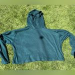 Hollister  Teal Ribbed Hoodie Photo 1