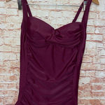 Fashion world | twist front burgundy tankini Red Size M Photo 0