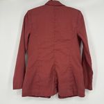 Level 99 Rachel Linen Blend Blazer Jacket Rose Pink Open Front Stretch Size S Photo 6