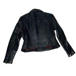 FLYING BIKES Oakwood Black Leather Moto Jacket Motorcycle Womens Size Medium Photo 5