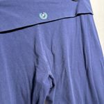 PINK - Victoria's Secret  Navy Blue Fold Over Waist Flare Yoga Pants Womens L Y2K Photo 2