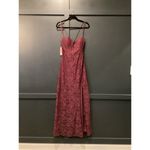 Anthropologie BHLDN Emma Sweetheart Sleeveless Lace Long Gown Front Slit Wine 12 Photo 1