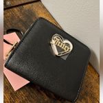 Juicy Couture Black Gold Heart Logo Zip Bifold Wallet NWT Photo 1