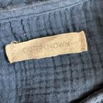 Outerknown  Navy Organic Cotton Tiered Ruffle Sleeve Dress S Cottagecore Photo 2