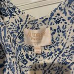 Francesca’s Audrey Parks Paisley Tiered maxi dress Blue white orange size XS Photo 4