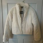 Charlotte Russe Ivory Faux Fur Puffer Jacket Photo 2