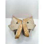 Charles David  Wedge Sandals Womens Size 12 Tan Crisscross Slip On Heels Photo 6