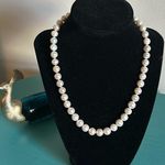 Classically Elegant Cultured Freshwater White Luster Pearl 18” Strand Necklace Photo 0