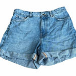 Mango  MNG Mom80 Light Blue Women’s Jean Shorts Photo 0