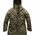 The North Face Camo Lined Laney Trench II Hooded Coat Jacket Olive Army Green M Photo 0