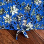 Style & Co Blue Floral Front Tie Tank Top Photo 2