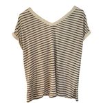 Loft  vneck striped open back tshirt size small Photo 0