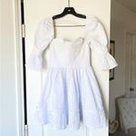 Agua by Agua Bendita Cedro Bruma Cotton Eyelet Mini Dress White XS NWT Photo 1