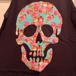 Black Matter  | Black Floral Skull Tank Top Size Large Hot Topic Brand Photo 1