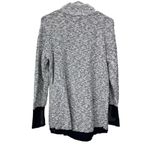 L.L.Bean Marled Gray Black Mock Neck Linen Blend Ragg Pullover Sweater SMALL Photo 3