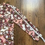 Candie's Women's Blouse XL Pink Patterned Button Down Career Top Long Sleeve Photo 8