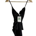 BECCA by Rebecca virtue Becca Delilah Clare Plunge One-Piece Swimsuit Black Embroidered Size Large Photo 10