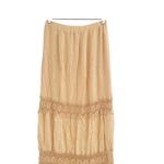Solitaire by Ravi Khosla Boho Tiered Lace Maxi Skirt Bohemian Festival Country Photo 3