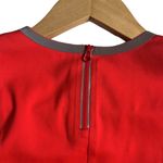 Theory Red Laser edged cropped reflective tank top Photo 6