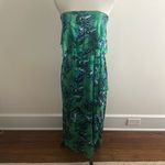 Banana Republic  Maxi Tropical Kelly Green and Blue Floral Dress Size 2 Photo 1