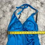 Taboo  vintage Y2K Halter neck open back 9/10 blue homecoming prom cocktail dress Photo 3