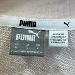  Womens L Sweatshirt Peach 1/2 Zip White Puma Pattern Pullover Athletic‎ Photo 4