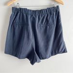 ZARA  High Waisted Paperbag Shorts in Black/Charcoal Grey,‎ Size Large Photo 7