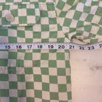 Topshop Green White Checkerboard Camp Style Boxy Shirt Size 4-6 Photo 7
